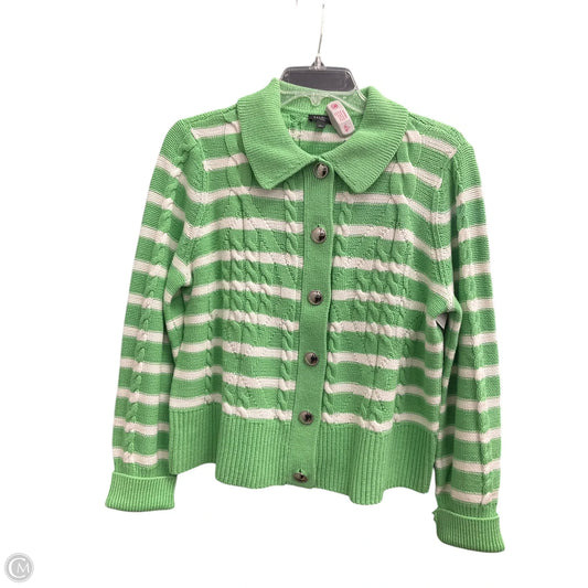 Cardigan By Talbots In Striped Pattern, Size: Lp