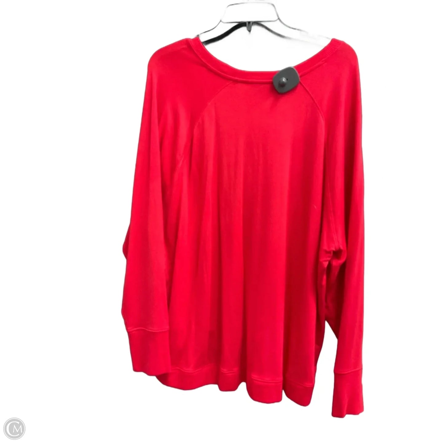 Athletic Top Long Sleeve Crewneck By Athleta In Red, Size: 2x