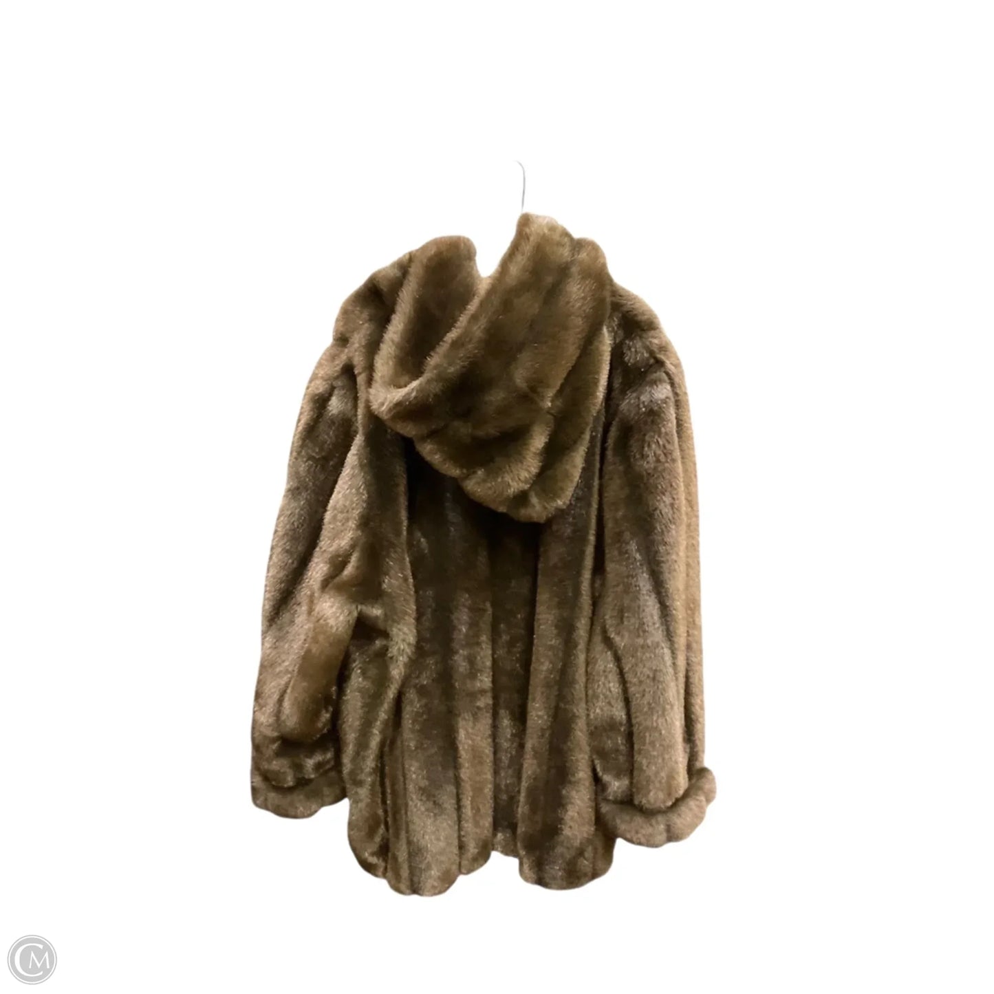 Coat Faux Fur & Sherpa By Pamela Mccoy In Brown, Size: 3x