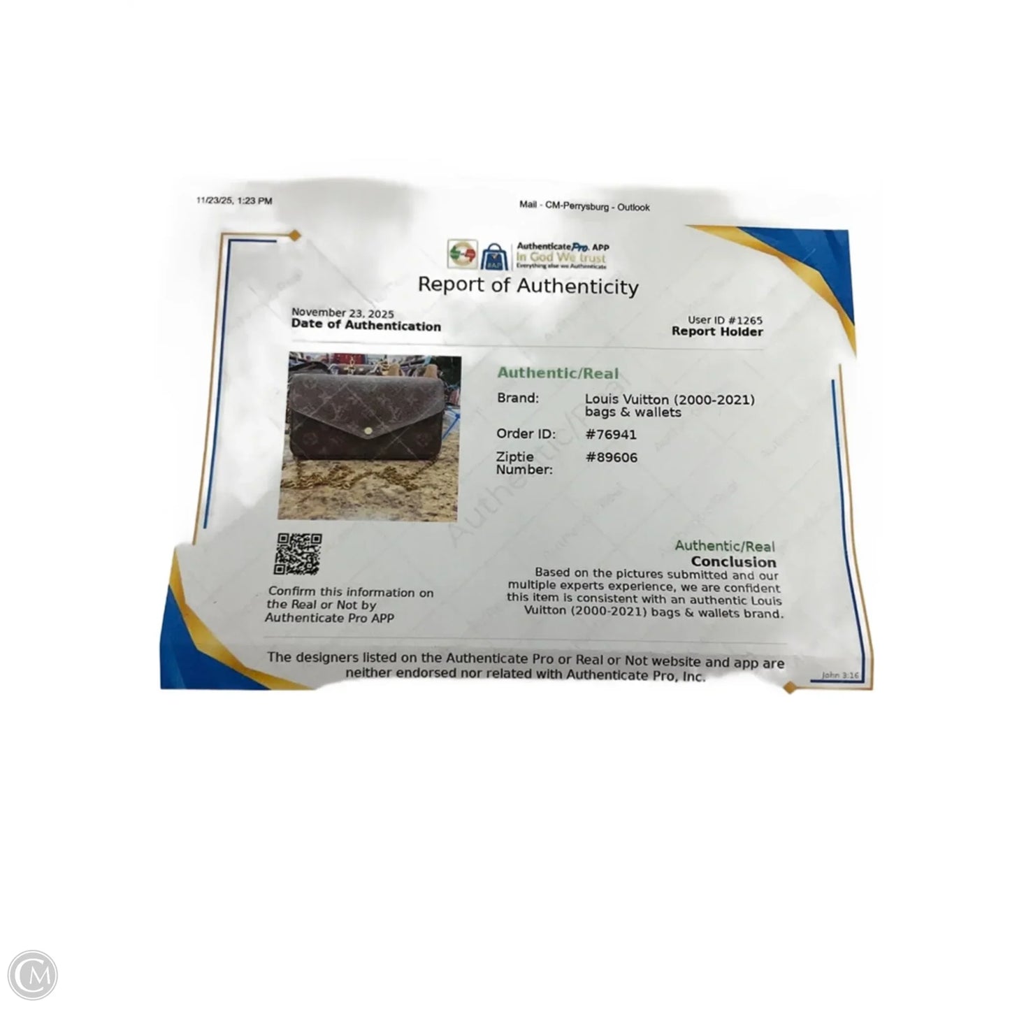 Crossbody Luxury Designer By Louis Vuitton, Size: Small