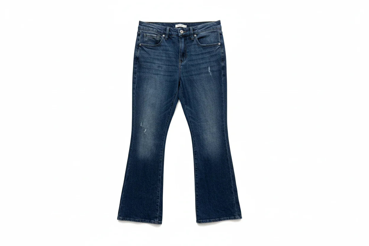 Jeans Boot Cut By Good American In Blue Denim, Size: 8