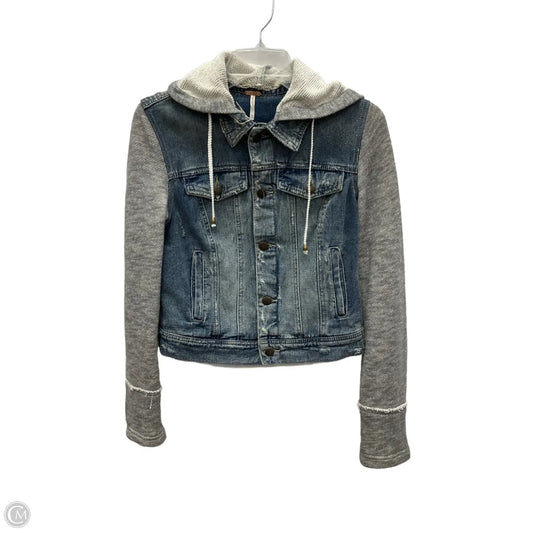 Jacket Denim By Free People In Blue Denim, Size: S