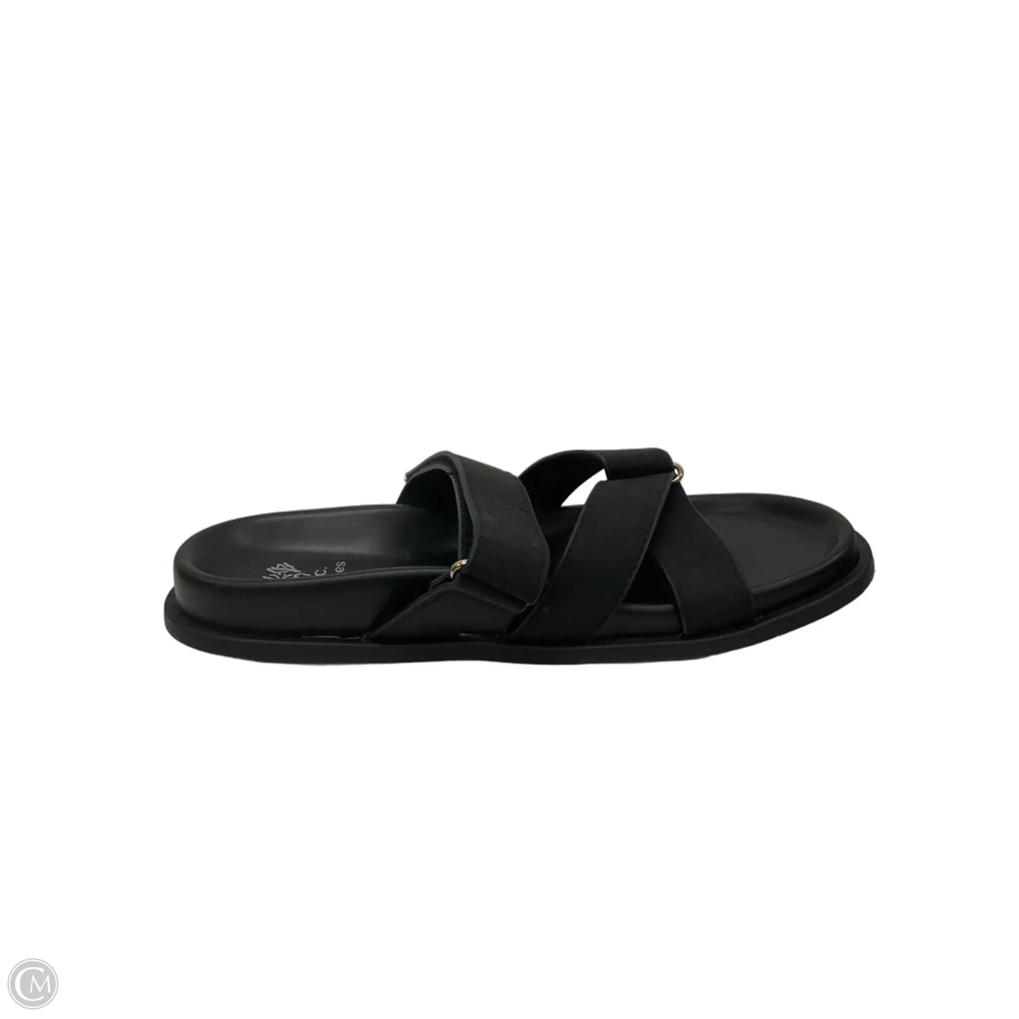 Sandals Flats By Clothes Mentor In Black, Size: 8.5