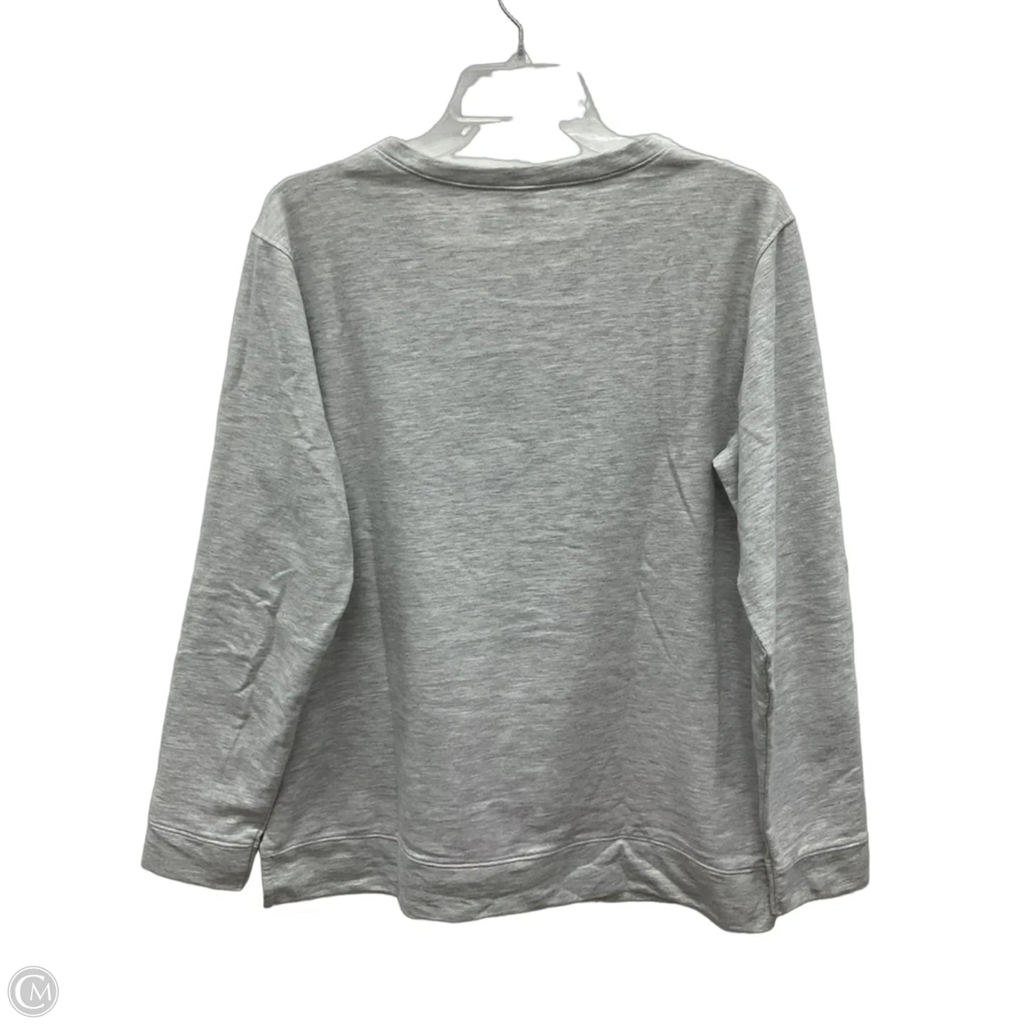 Athletic Top Long Sleeve Crewneck By Clothes Mentor In Grey, Size: L