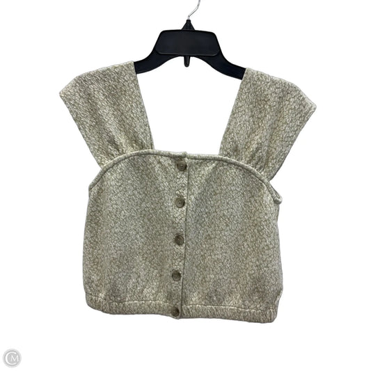 Top Sleeveless By Madewell In Green & White, Size: Xs