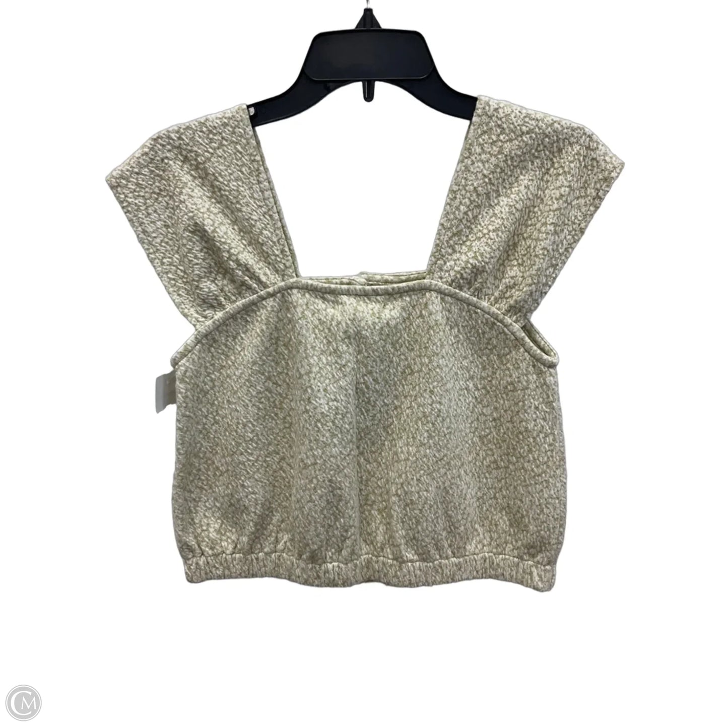 Top Sleeveless By Madewell In Green & White, Size: Xs