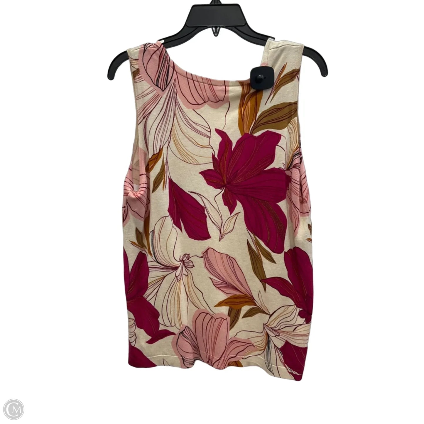 Top Sleeveless By Chicos In Floral Print, Size: M