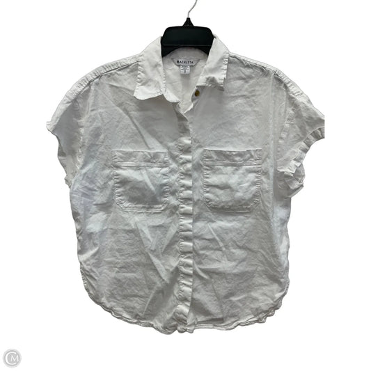 Blouse Short Sleeve By Athleta In White, Size: S