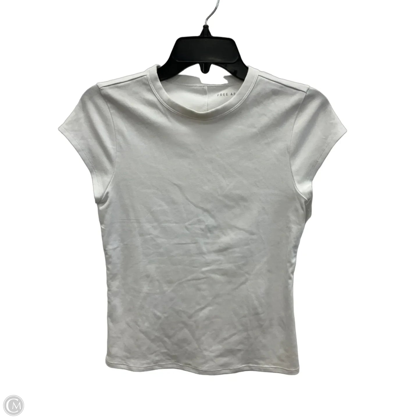 Top Short Sleeve Basic By Free Assembly In White, Size: Xs
