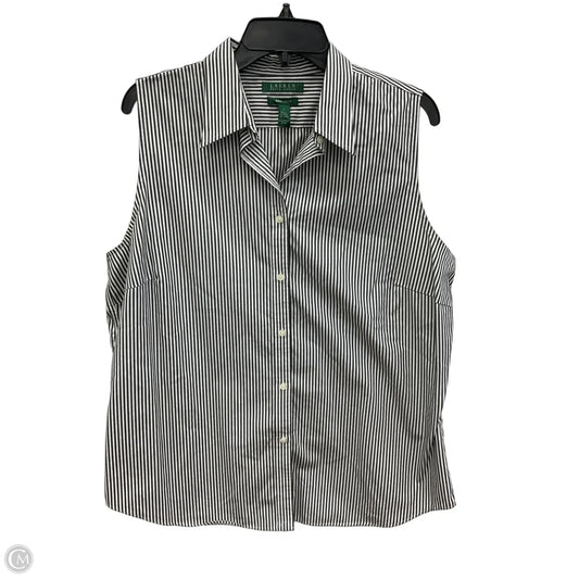 Blouse Sleeveless By Lauren By Ralph Lauren In Striped Pattern, Size: Xl