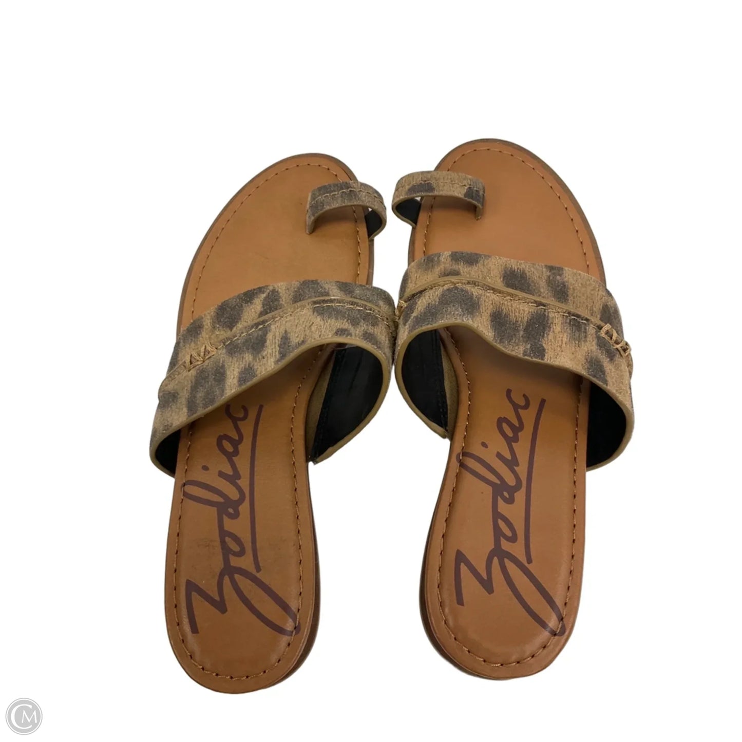 Sandals Flip Flops By Zodiac In Leopard Print, Size: 9