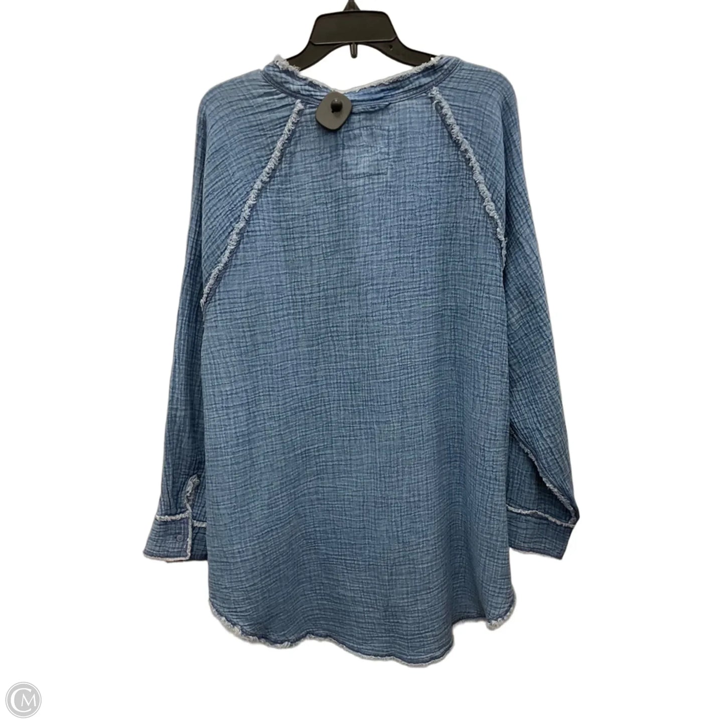 Top Long Sleeve By Aerie In Blue, Size: Xl