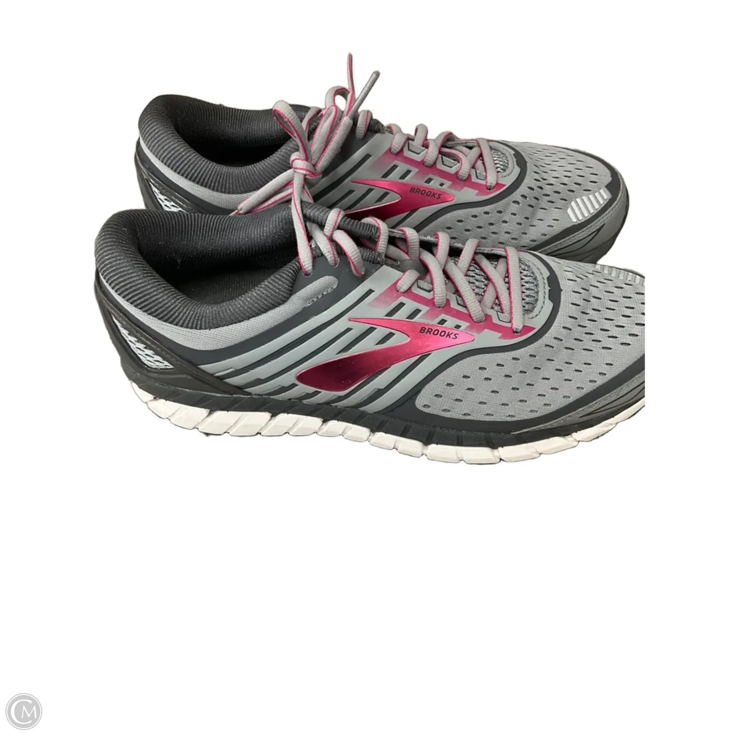 Shoes Athletic By Brooks In Grey & Pink, Size: 11