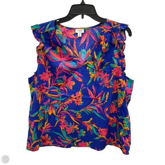 Top Sleeveless By J. Crew In Blue, Size: Xl