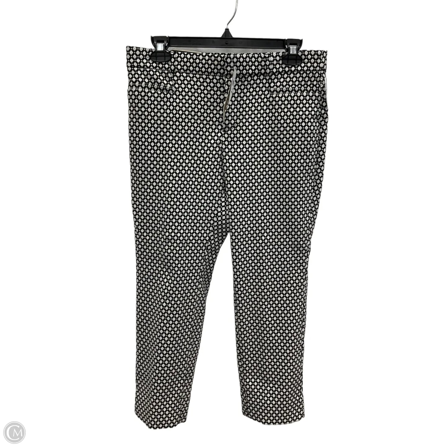 Pants Cropped By Banana Republic In Black & Cream, Size: 6p