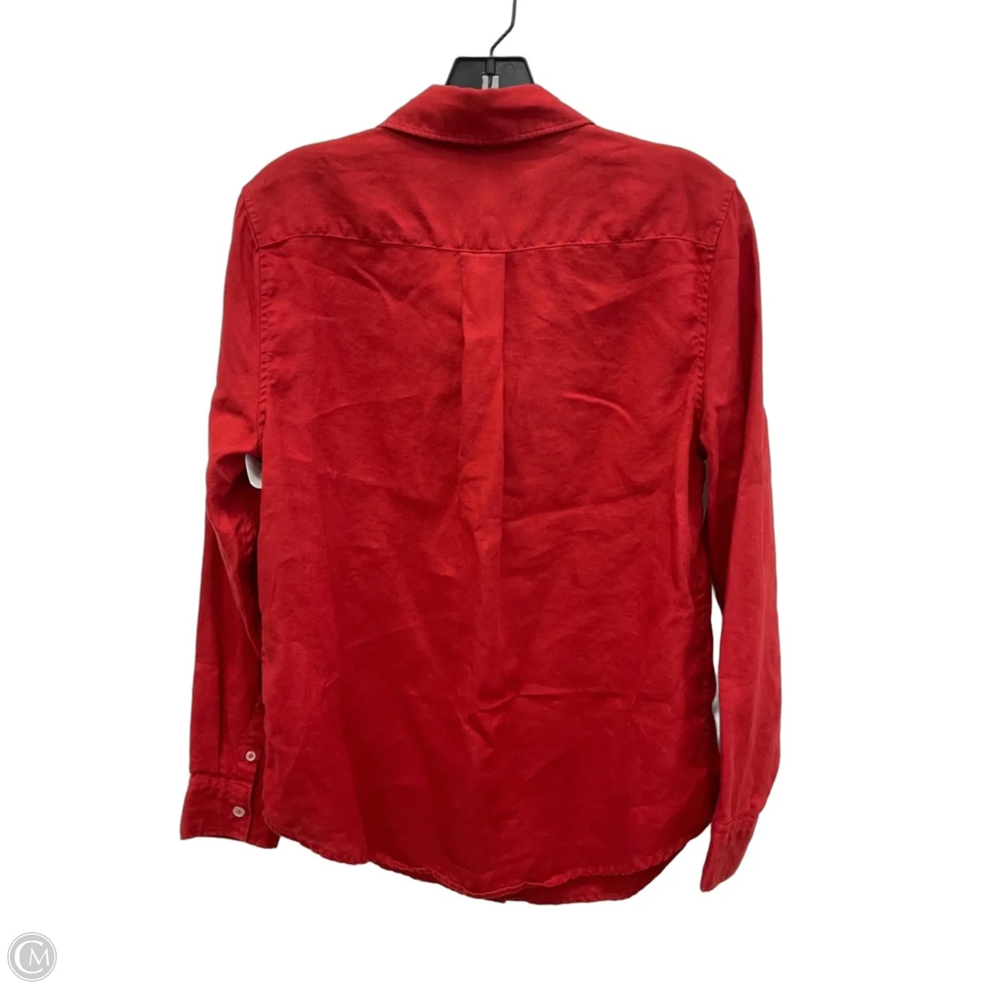Blouse Long Sleeve By Quince In Red, Size: M