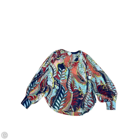 Top Long Sleeve By Chicos In Multi-colored, Size: M