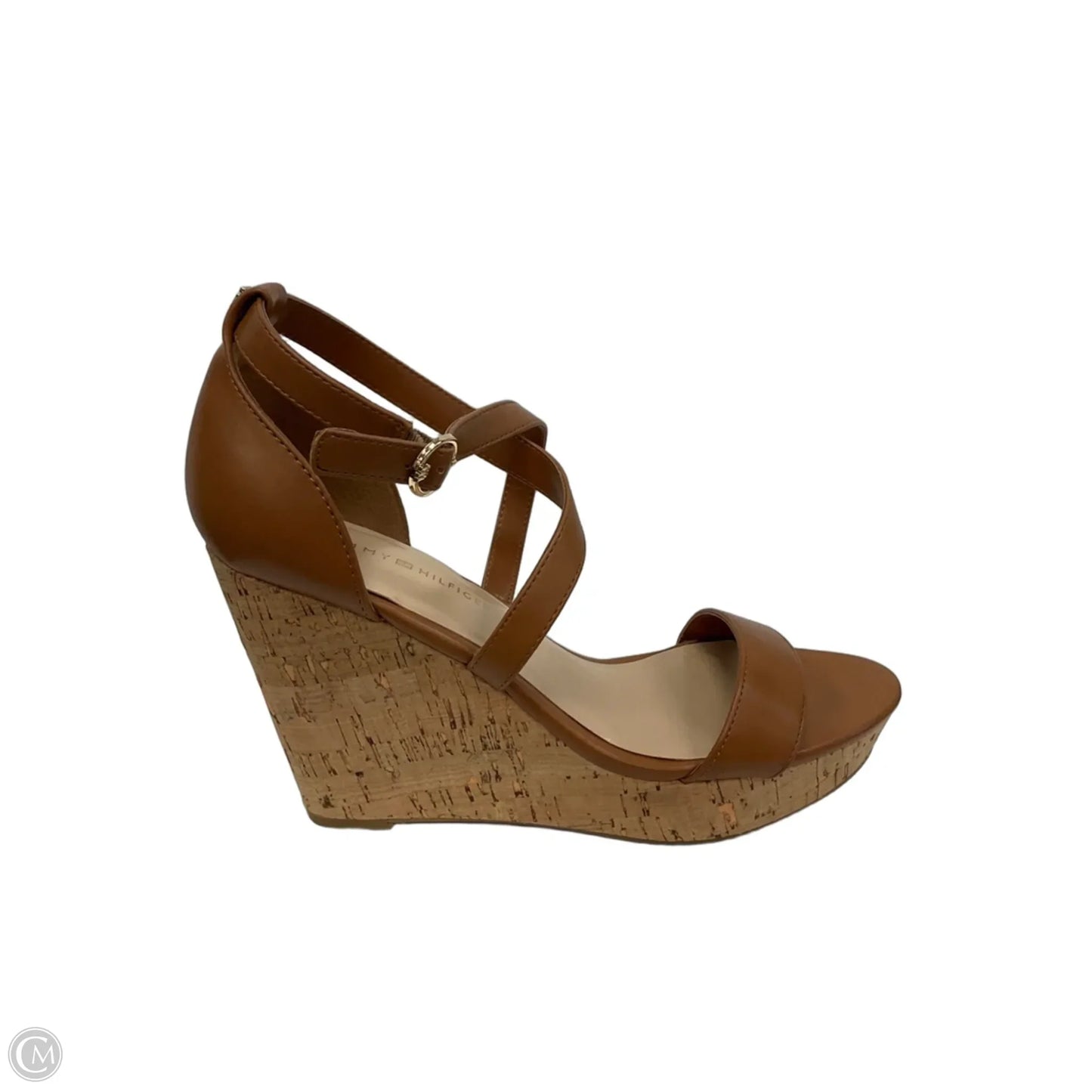 Sandals Heels Wedge By Tommy Hilfiger In Tan, Size: 9.5