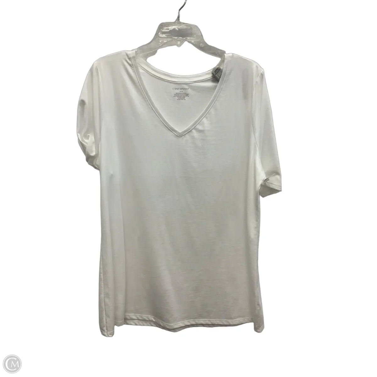Top Short Sleeve Basic By Lane Bryant In White, Size: Large