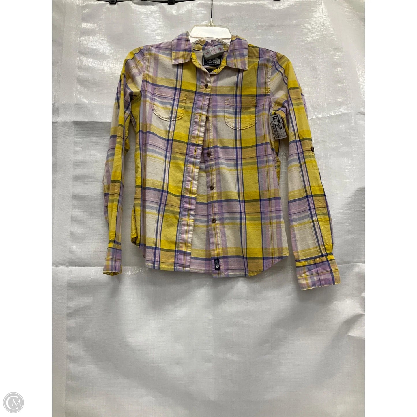 Blouse Long Sleeve By The North Face In Yellow, Size: Xs