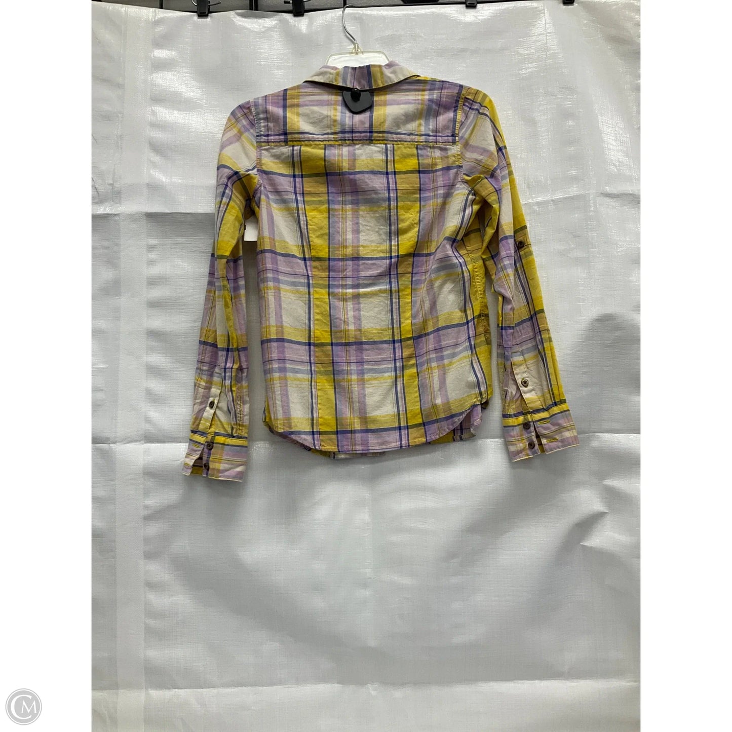 Blouse Long Sleeve By The North Face In Yellow, Size: Xs