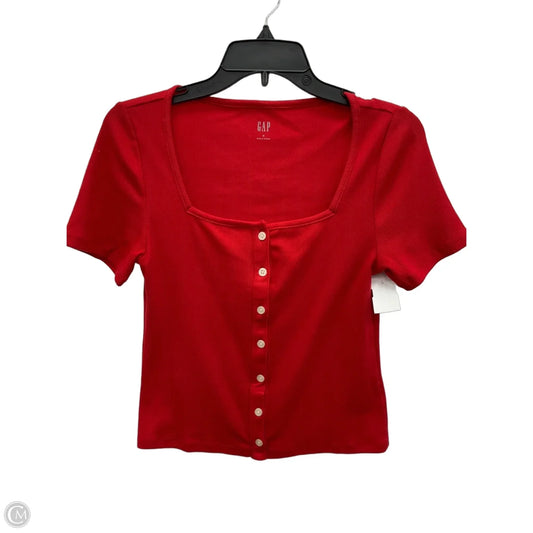 Top Short Sleeve By Gap In Red, Size: M