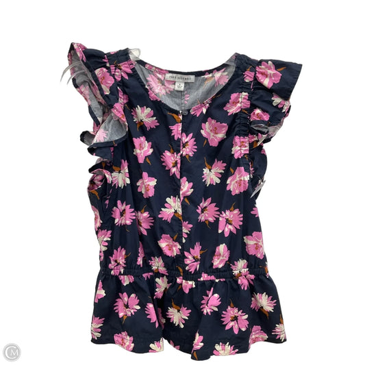 Top Sleeveless By Free Assembly In Navy, Size: S