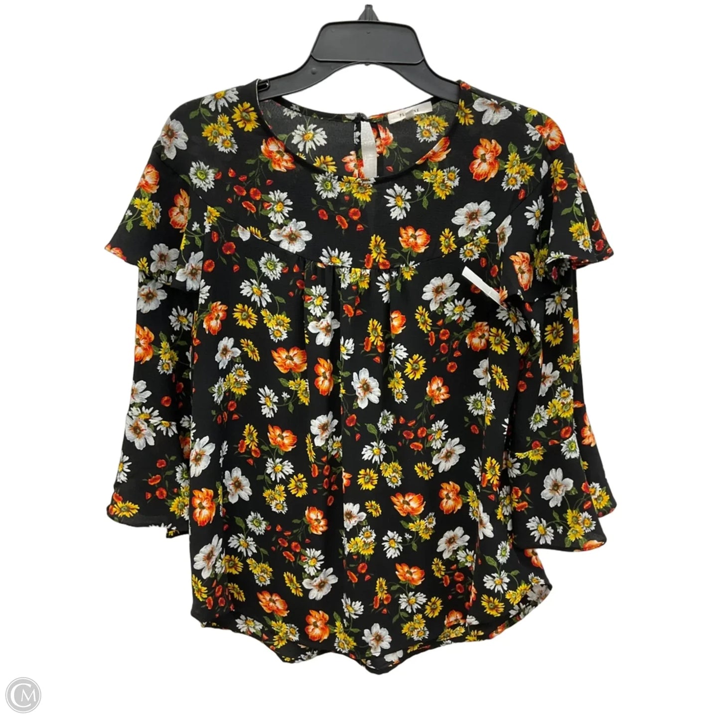 Top 3/4 Sleeve By Pleione In Floral Print, Size: Xs