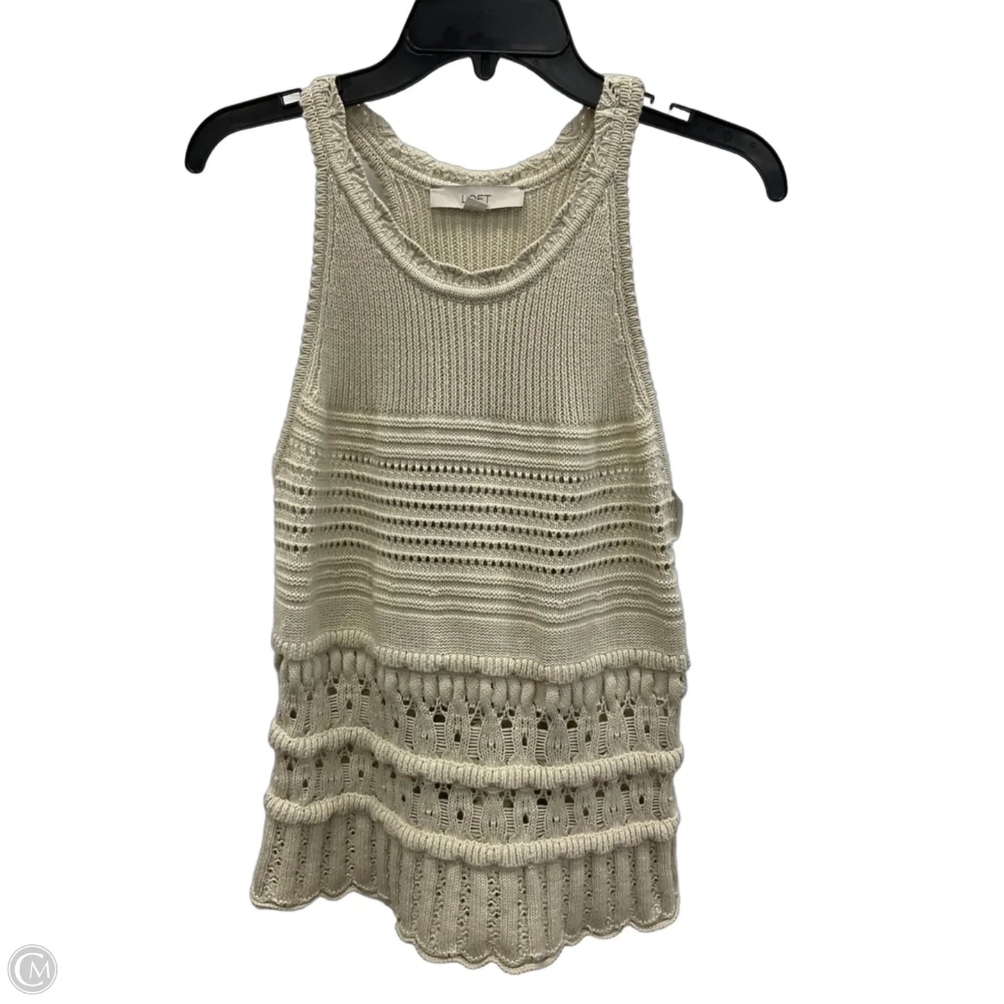 Top Sleeveless By Loft In Beige, Size: S