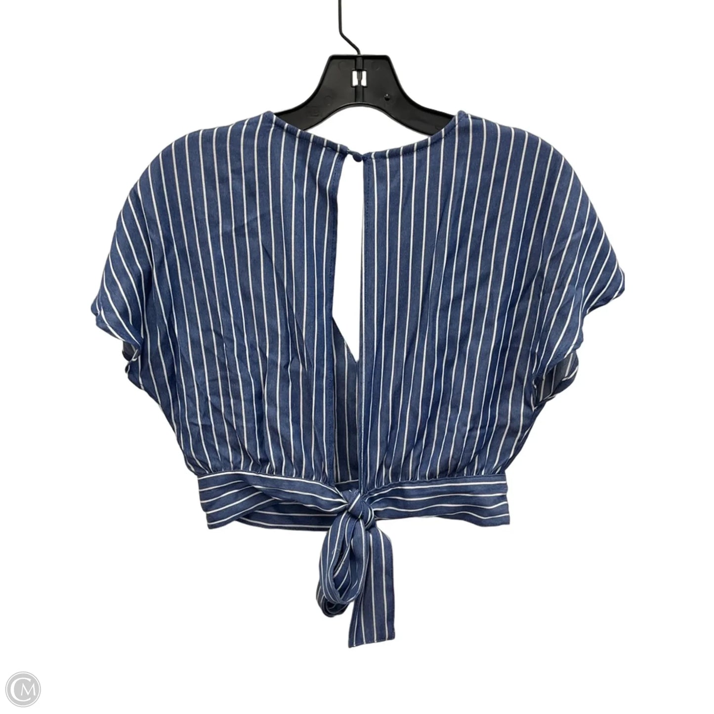 Top Short Sleeve By Jun & Ivy In Striped Pattern, Size: M