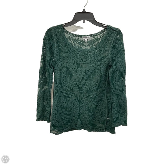 Top Long Sleeve By Express In Green, Size: M