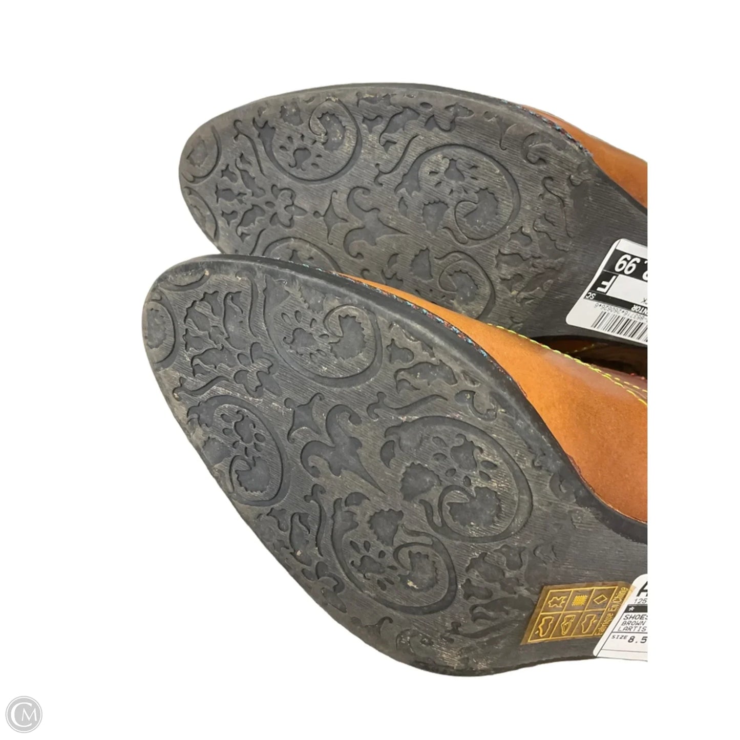 Shoes Heels Block By Clothes Mentor In Brown, Size: 8.5