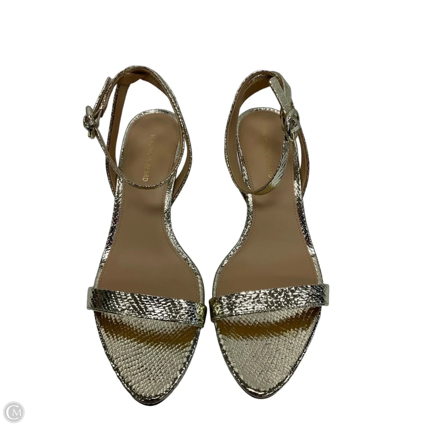 Shoes Heels Kitten By Veronica Beard In Gold, Size: 7.5