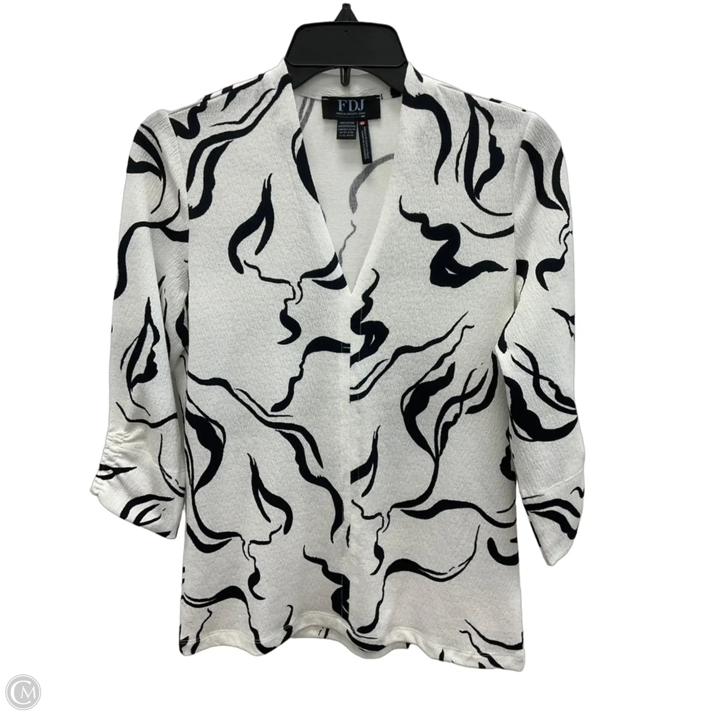 Top 3/4 Sleeve By French Dressing In White, Size: Xs