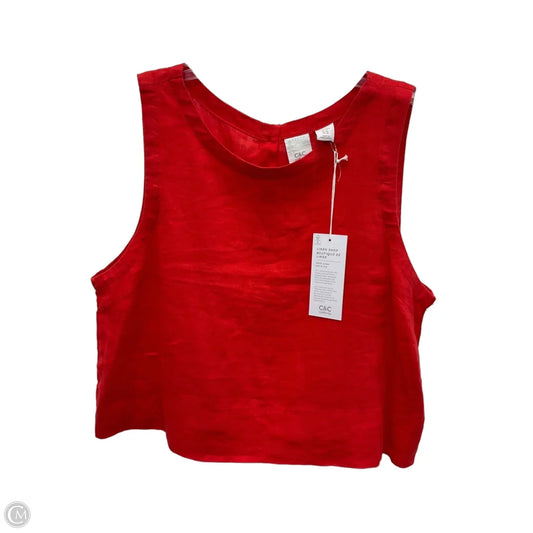 Top Sleeveless By C And C In Red, Size: Xl