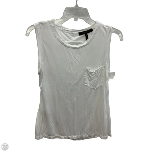 Top Sleeveless By Bcbgmaxazria In White, Size: S