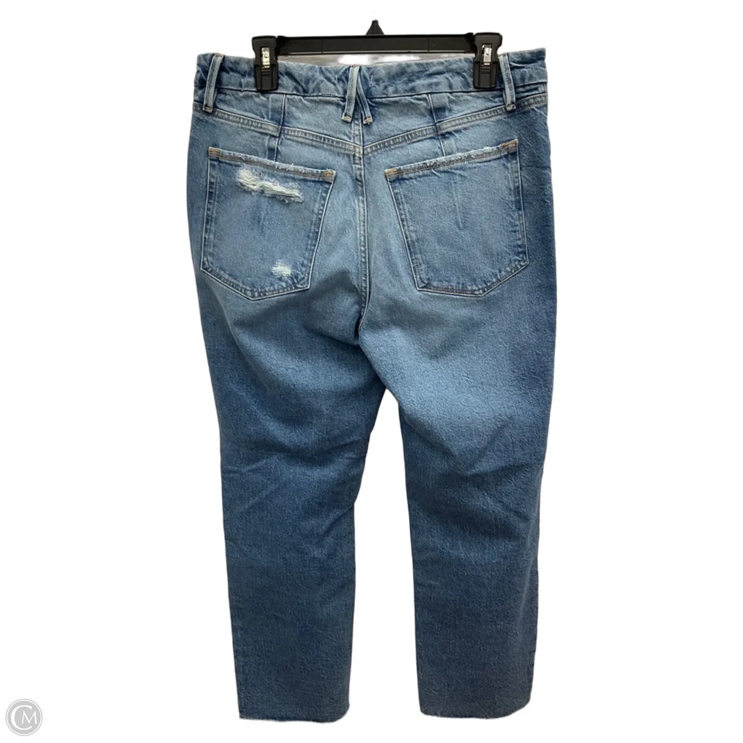 Jeans Straight By Good American In Blue Denim, Size: 10