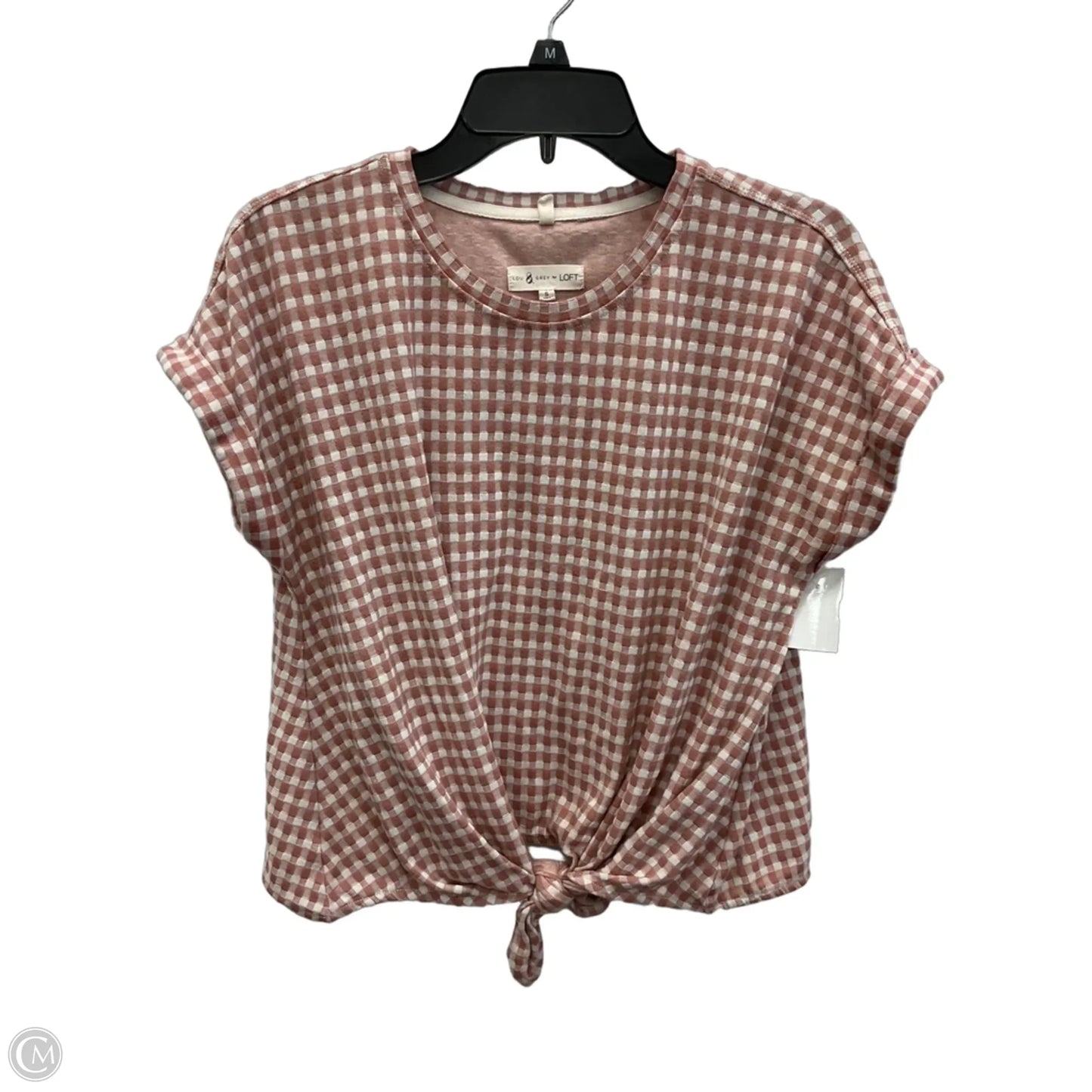 Top Short Sleeve By Lou And Grey In Plaid Pattern, Size: S