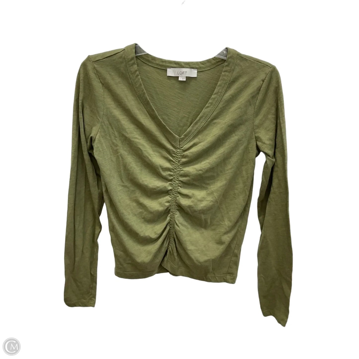 Top Long Sleeve By Loft In Green, Size: S