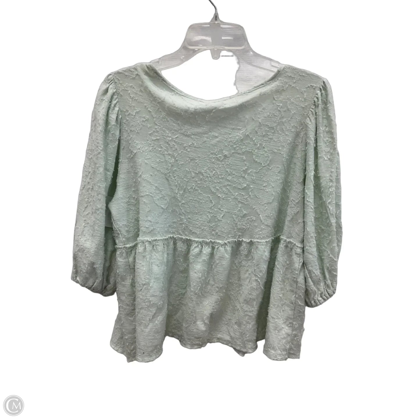 Top 3/4 Sleeve By Anthropologie In Teal, Size: Xs