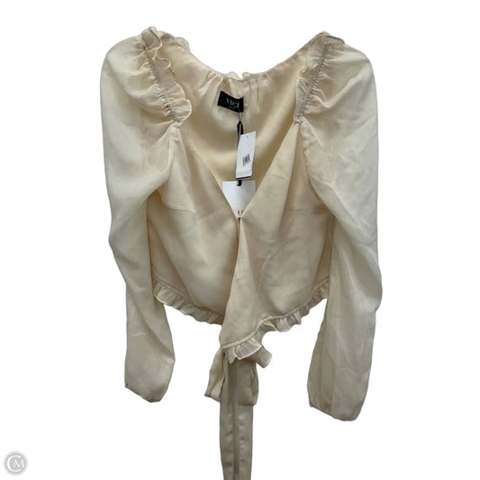 Top Long Sleeve By Vici In Cream, Size: M