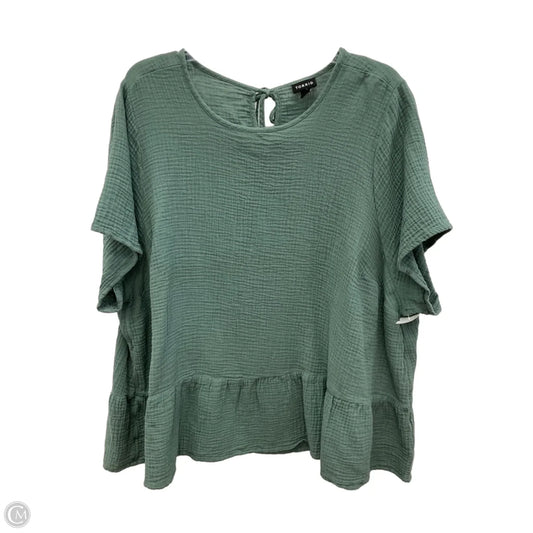 Top Short Sleeve By Torrid In Green, Size: Xl