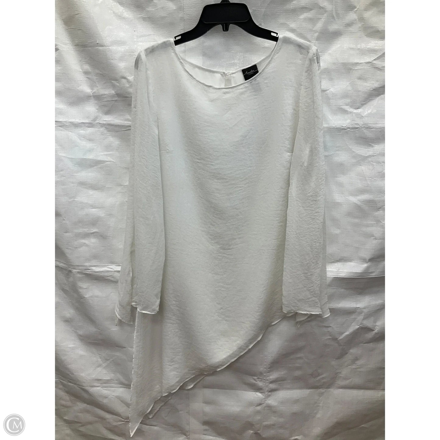 Top Long Sleeve By Chicos In White, Size: S