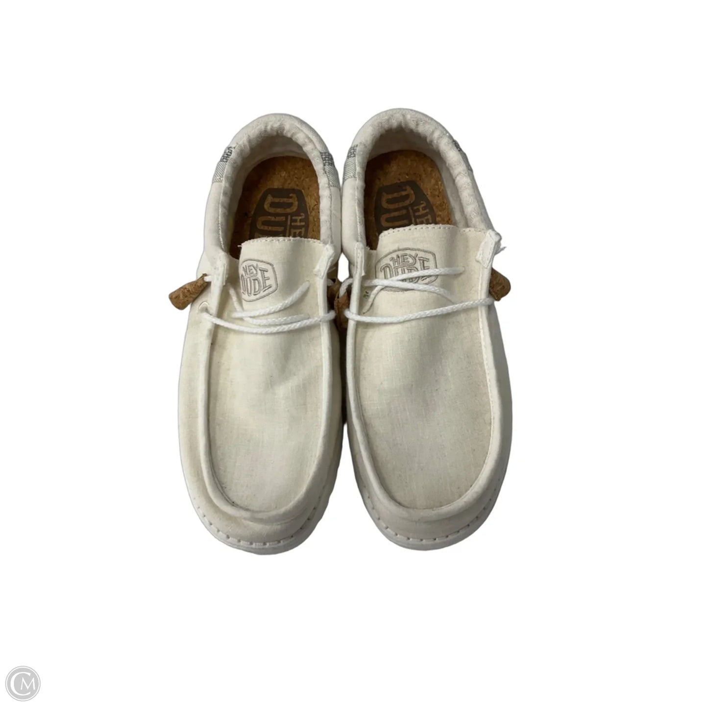 Shoes Flats By Hey Dude In Cream, Size: 9
