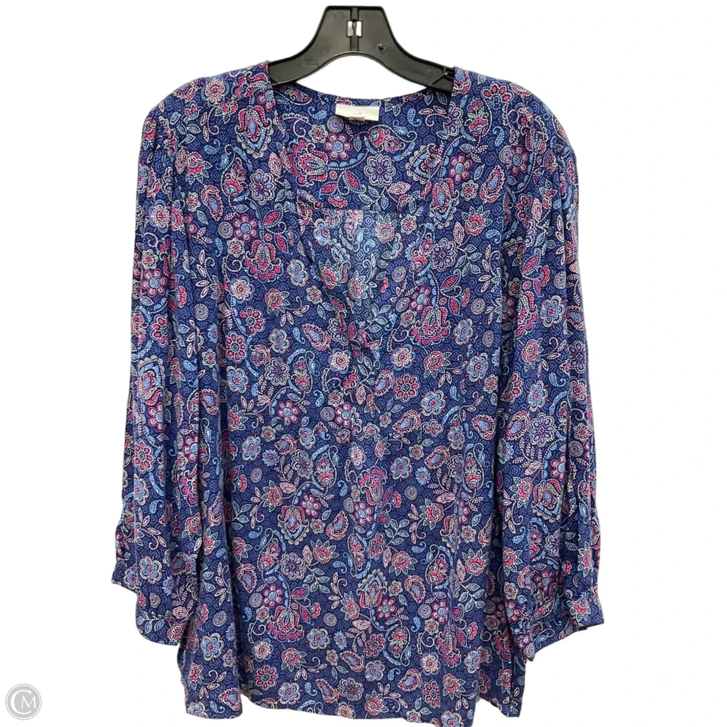 Top Long Sleeve By J. Jill In Purple, Size: 2x