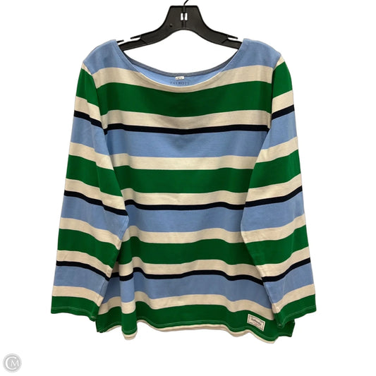 Top Long Sleeve By Talbots In Striped Pattern, Size: 2x