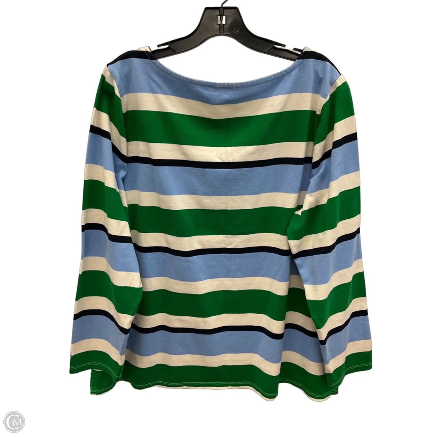 Top Long Sleeve By Talbots In Striped Pattern, Size: 2x