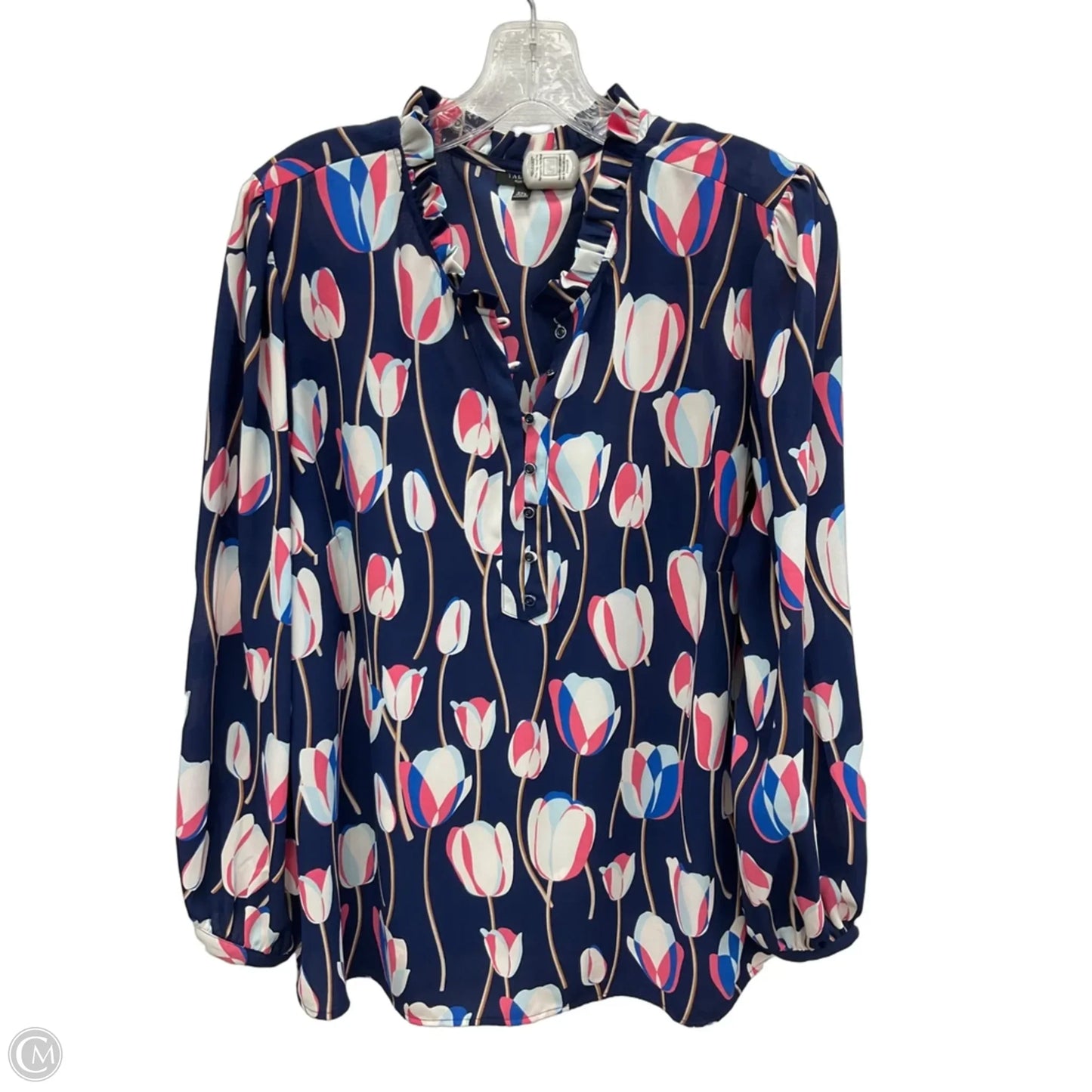Top Long Sleeve By Talbots In Floral Print, Size: 2x