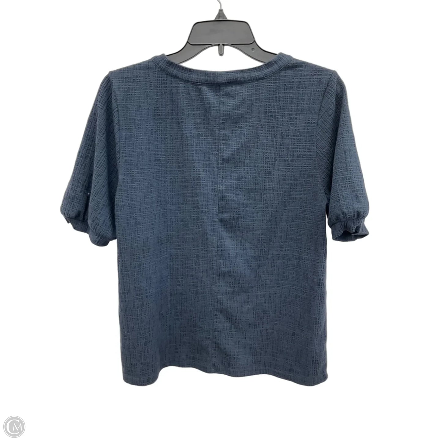 Top Short Sleeve By Loft In Navy, Size: L