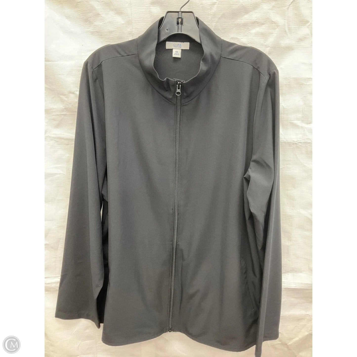 Athletic Jacket By Croft And Barrow In Black, Size: Xxl